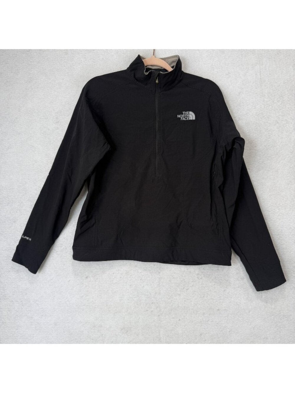 The North Face Flight Series Apex Jacket Womens Large Black 1/2 Zip Windbreaker